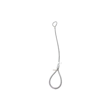 Mazzella Lift America Wire Rope Sling 1/4in x 4' Eye & Eye, 960/1300/2600 Lbs Cap S101004